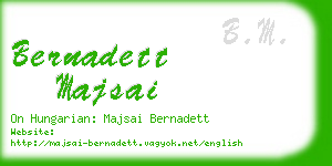 bernadett majsai business card